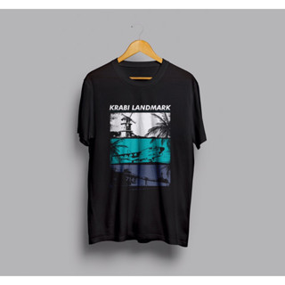 เสื้อสกรีนลาย krabi landmark มีให้เลือกสีขาว และสีดำ เสื้อที่ระลึกกระบี่