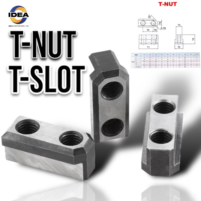 T–NUT  T-Slot  ทีนัท สำหรับเครื่องกลึง CNC