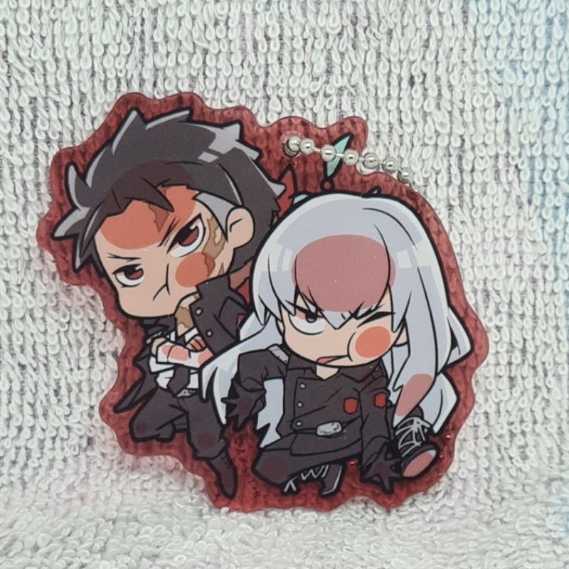 Squalo / Xanxus - Katekyou Hitman Reborn! Pita! Deforme Acrylic Keychain (Takara Tomy A.R.T.S)