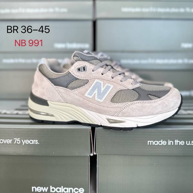 New Balance 991 CreamGrey รองเท้าผ้าใบ