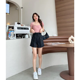 ✨ Kinny shorts 🧸 กางเกงขาสั้นเอวสูง เก็บพุงพรางหุ่น ทรงเบสิค