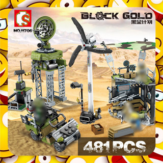 ตัวต่อ SD11701 BLOCK GOLD ฐานทัพหน่วยปฏิบัติการพิเศษ จำนวน 481 ชิ้น