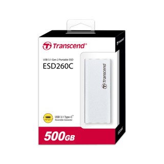 Transcend External SSD 500GB: ESD260C: USB 3.1 Gen 2 : รับประกัน 3 ปี - มีใบกำกับภาษี-TS500GESD260C