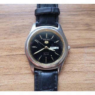 นาฬิกา Vintage Seiko 5 Watch Size 36mm สีเงิน มือสอง ของแท้