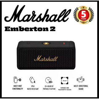 MASSHALL EMBERTON BLACK - ลำโพงบลูทูธ ลำโพง bluetooth ลำโพงmarshall