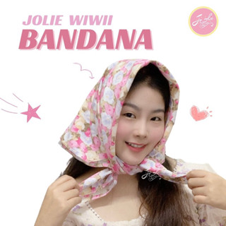 Jolie Wiwii (สินค้าพร้อมส่ง) ผ้าสี่เหลี่ยมผืนใหญ่ ผ้าโพกผม ผ้าอเนกประสงค์