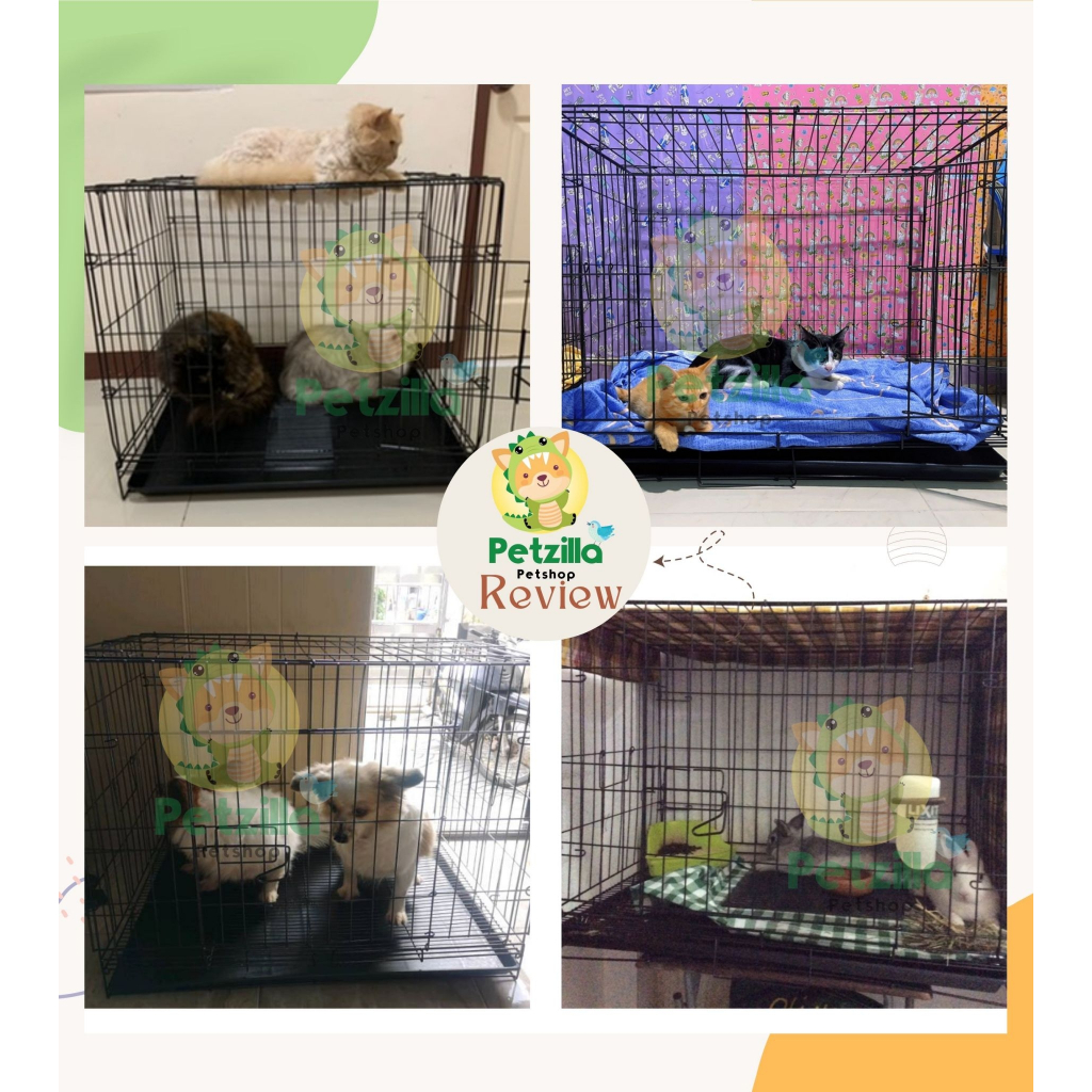 Petzilla กรงสัตว์เลี้ยง,กรงหมา,กรงแมว,กรงกระต่าย และสัตว์เลี้ยงอื่นๆ พับได้ พกพาสะดวก (มี 4 ขนาด) *พร้อมส่ง* รูปที่ 6
