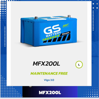 แบตเตอรี่รถยนต์ GS รุ่น MFX200L / R , MF 100Ah. พร้อมใช้ ไม่ต้องเติมน้ำ สำหรับรถปิคอัพ ตู้ SUV &lt;3500cc.