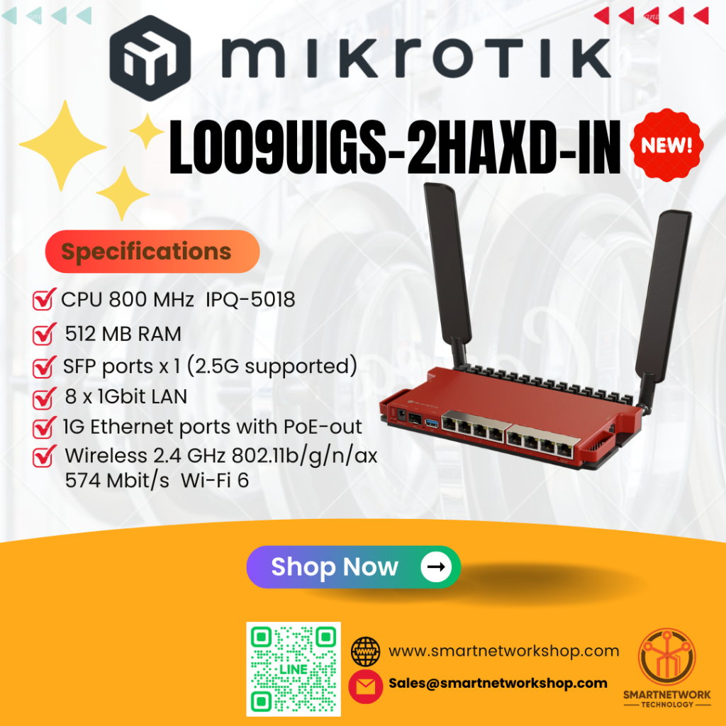 🎯🎯Mikrotik L009UiGS-2HaxD-IN 🔸ราคาถูก🔸รับประกัน🔸สินค้าใหม่🔸ส่งเร็ว🔸รับประกันจริง-ตามเงื่อนไข