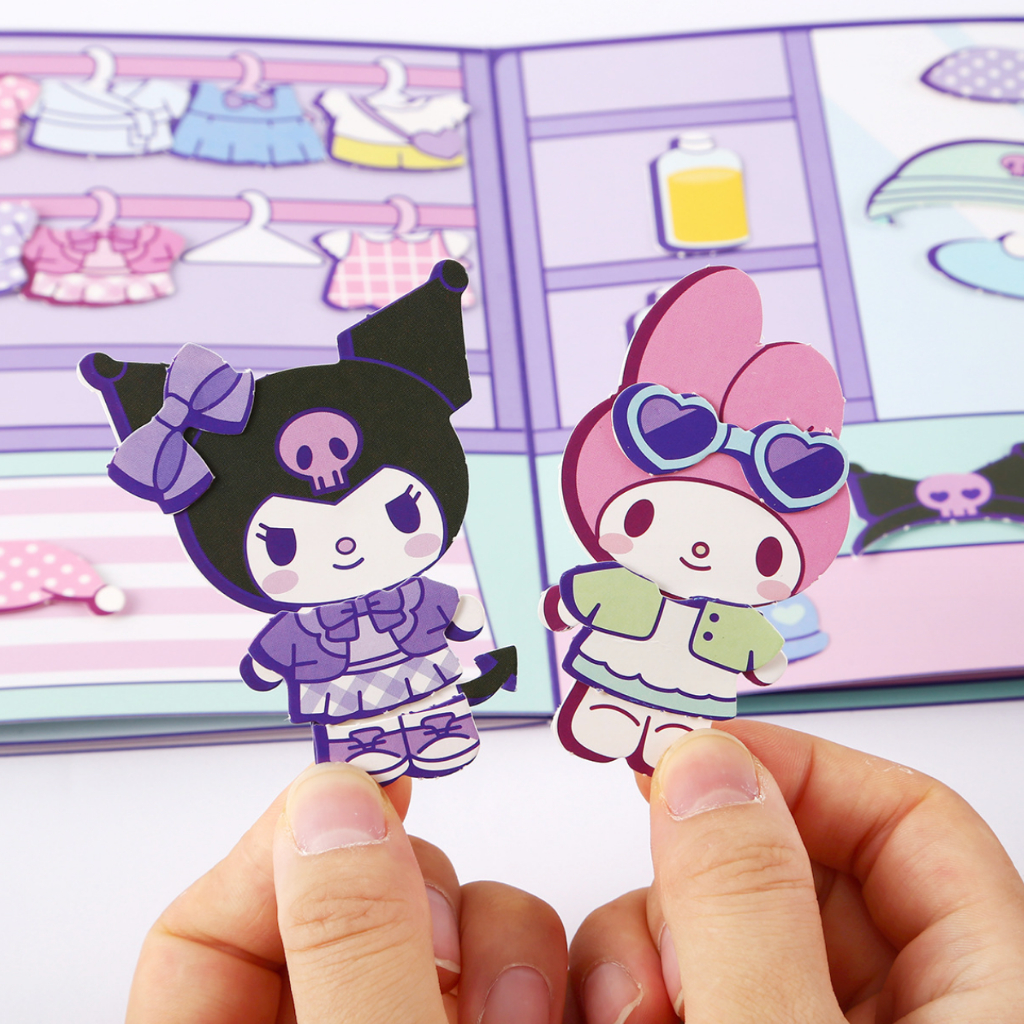 ตุ๊กตากระดาษ DIY แต่งตัว เปลี่ยนชุด สมุดบ้านตุ๊กตา หนังสือของเล่น บ้านกระดาษ ลายการ์ตูน