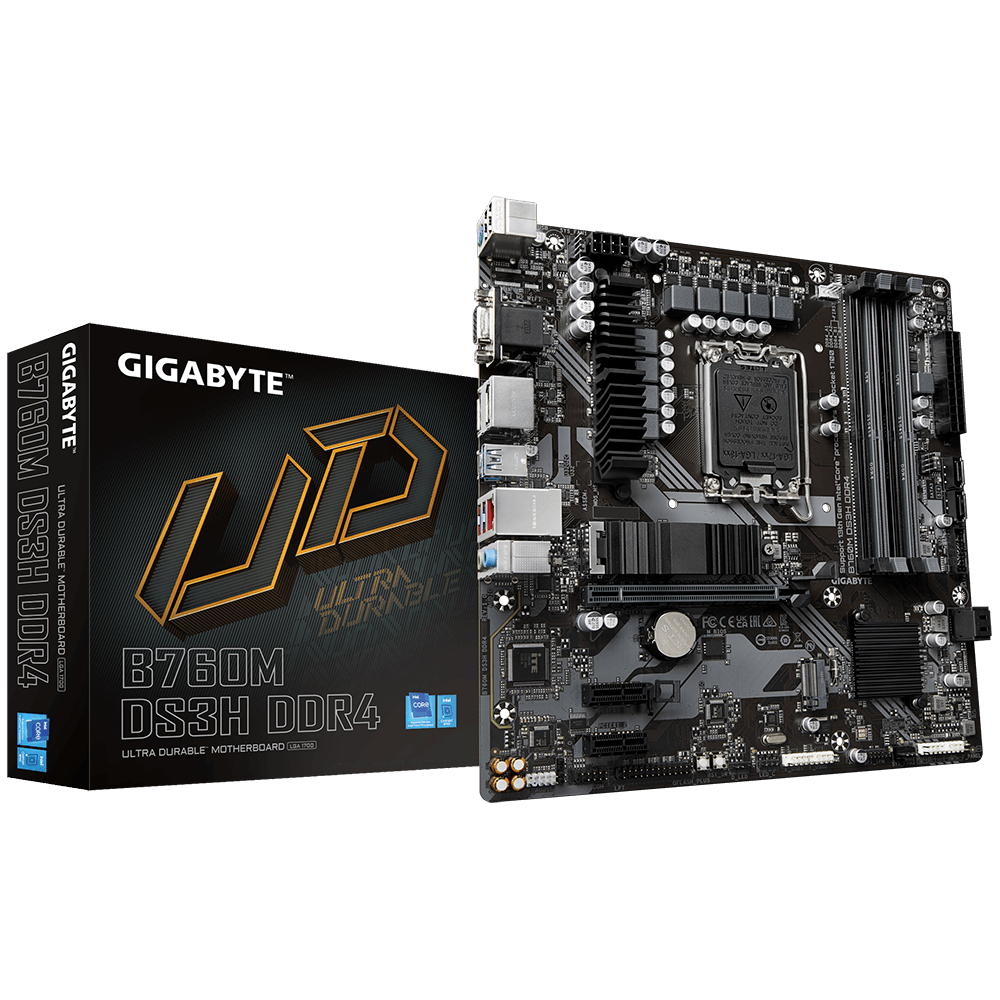 GIGABYTE MAINBOARD B760M DS3H DDR4 เมนบอร์ด (1700) ของใหม่