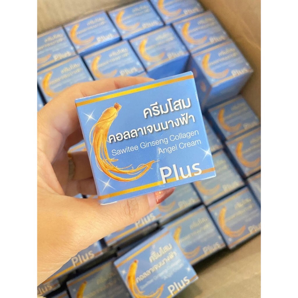 ครีมโสมนางฟ้าสูตรใหม่ (เพิ่มคอลลาเจน) Sawitee Ginseng Angel cream Plus ขนาด 15 กรัม