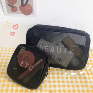 กระเป๋าเครื่องสำอางค์ Wash Bag กระเป๋าใส เก็บเครื่องสำอาง KKHOME