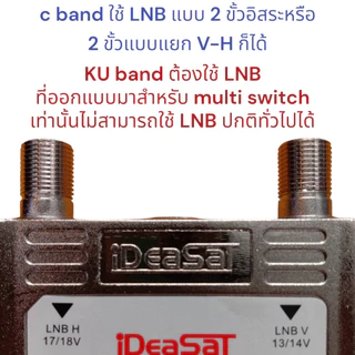 ตัวแยกดาวเทียม 2x4 ตัวแยกทีวีดาวเทียม 1 ดาวเทียม ออก 4 เครื่องรับ ID-2x4 iDeaSaT