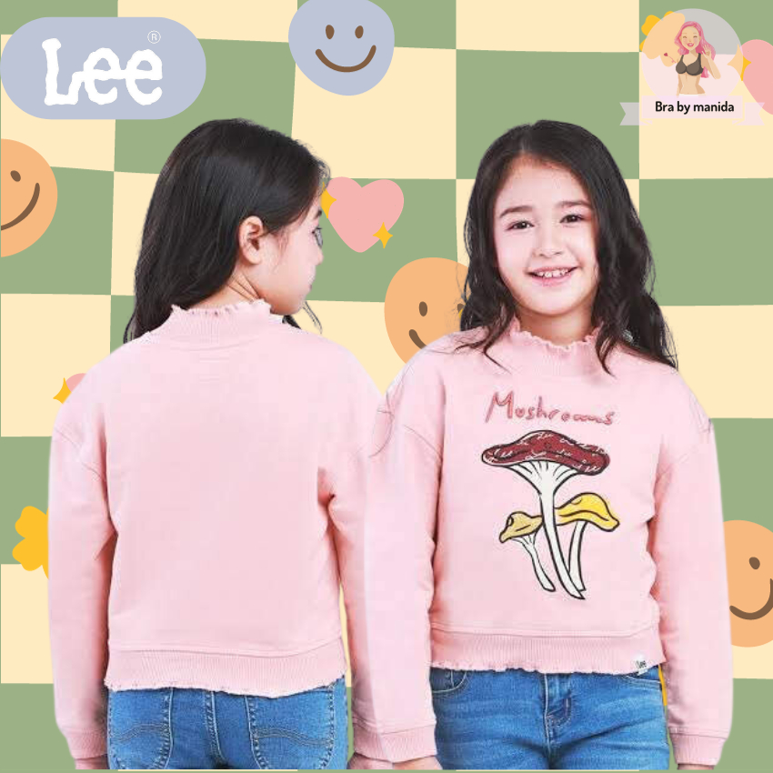 LEE KIDS แท้ 100% งานใหม่ เสื้อคลุมสวมหัวเด็กผู้หญิง รุ่น LK K1027102 สีชมพู ราคา 1590.-