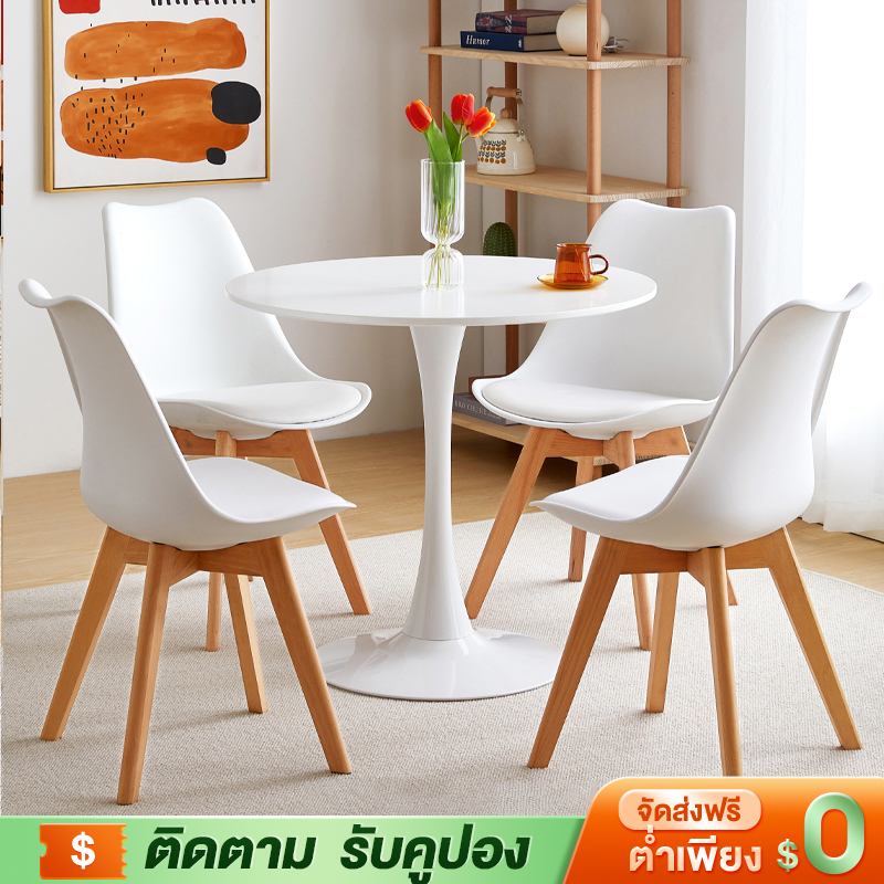 YYM โต๊ะกลม ชุดโต๊ะกลม โต๊ะกลางโซฟา สไตล์เรียบง่าย ติดตั้งง่ายใช้ในร้านกาแฟและร้านกินข้าว มั่นคงและไ