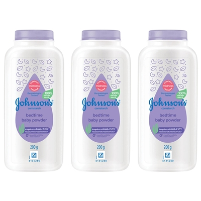 (แพ็ค 3) Johnson's Bedtime Cornstrach Baby Powder จอห์นสัน คอร์นสตาร์ช เบดไทม์ เบบี้ พาวเดอร์ ผลิตภั