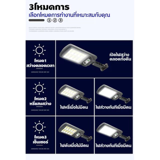 LED ไฟถนนรีโมทคอนโทรล Solar lights ไฟสปอตไลท์ กันน้ำ ไฟ Solar Cell ใช้พลังงานแสงอาทิตย์ โซลาเซลล์ Outdoor Waterproof Rem