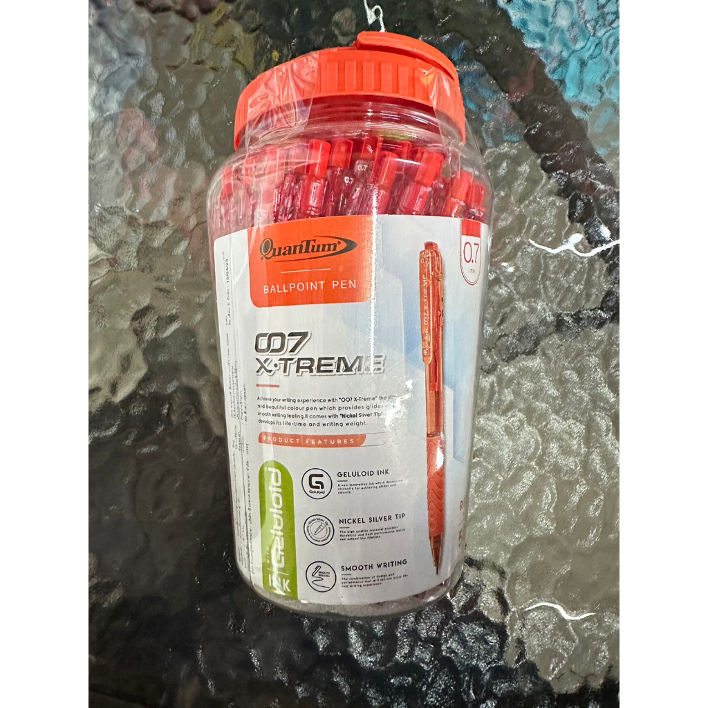 ปากกา QuanTum 007 X Treme หมึกสีแดง 0.7 มม. ( 1*50 ด้าม )