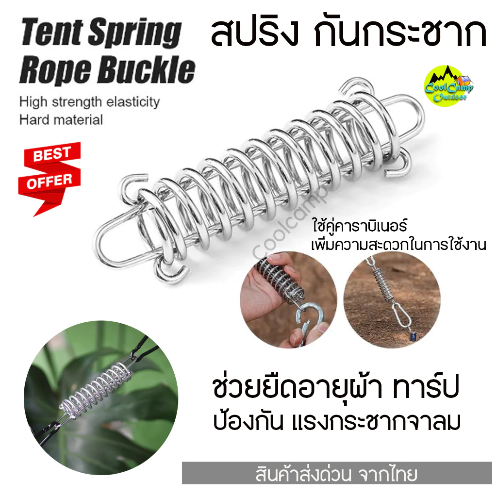 Coolcamp สปริงกันลมกระชาก พร้อมคาราบิเนอร์