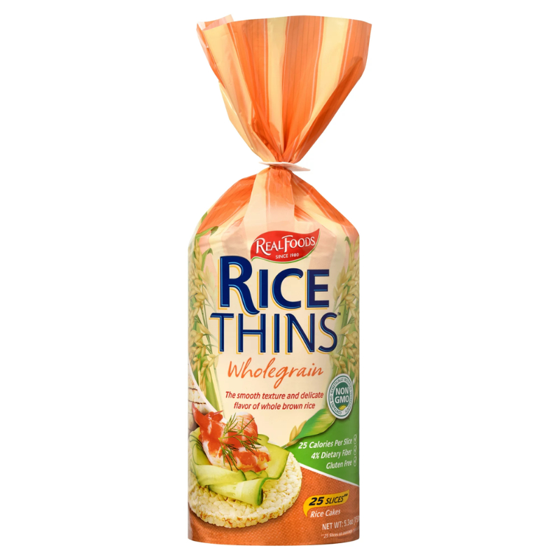 ไรซ์ติน แผ่นข้าวอบกรอบ โฮลเกรน 150 กรัม - Rice Thins Wholegrain 150g