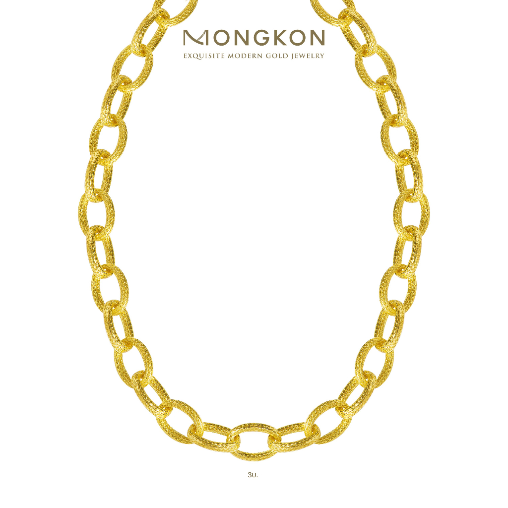 Mongkon Gold ทองคำแท้บริสุทธิ์สูง 96.5% สร้อยคอ Cable Sock 3 บาท