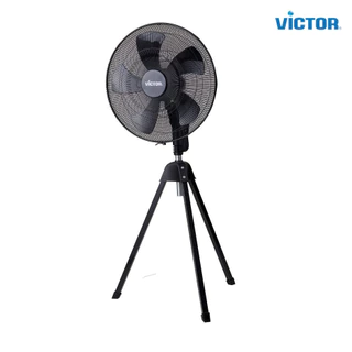 Victor พัดลม อุตสาหกรรม 3 ขา รุ่น IF-209B ขนาด 20 นิ้ว สีดำ 5 ใบพัด พัดลมตั้งพื้น รับประกันมอเตอร์ 3 ปี