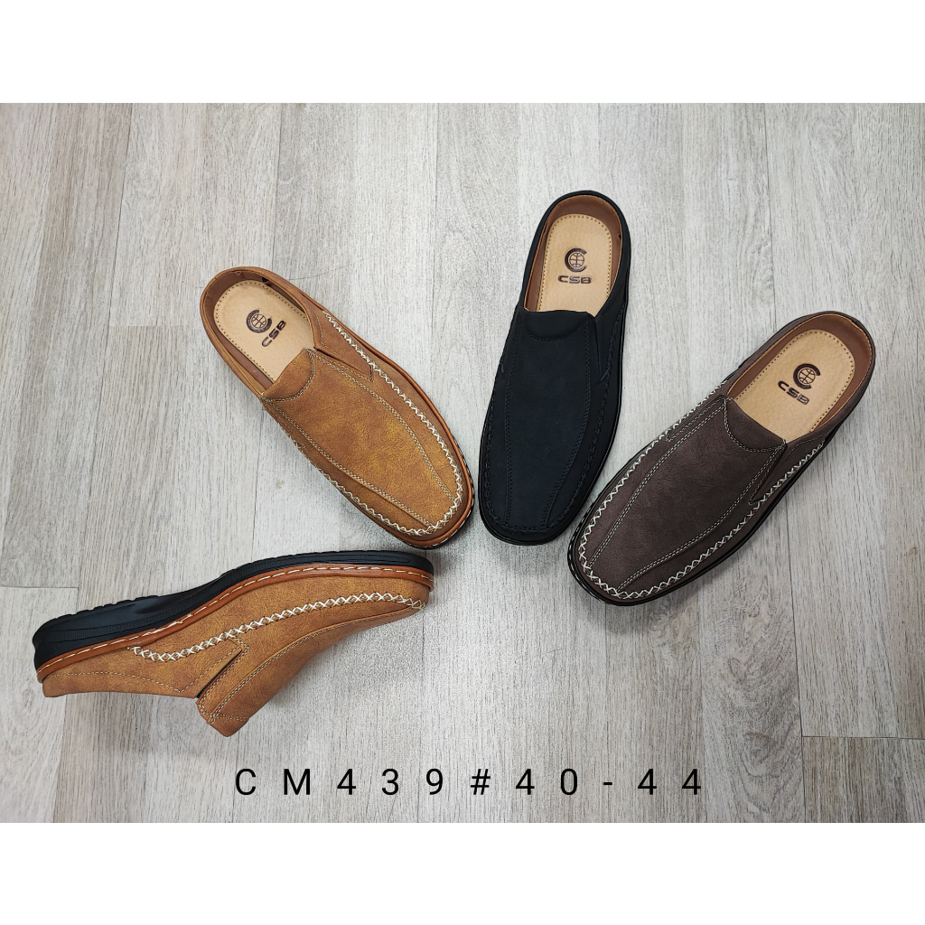CM439รองเท้าลำลองผู้ชายเปิดส้นเท้าอวบ+1ไซส์ ไซส์40-44