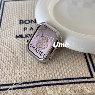 เคส watch + สีๆ case สําหรับ watch11 10 8 7 6 5 4 Seเคสเเข็ง กันรอย ขนาด41/40/44/45/46มมเคสสําหรับแอปเปิ้ลวอช casePC เงา