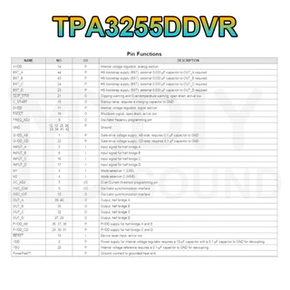 DIYsound ชิปเพาเวอร์แอมป์ TPA3116D2(tb21 502t）TDA7498e( ht21 ht22) TPA3255 TPA3221 IC แอมป์จิ๋วอะไหล่บลูทูธdiy