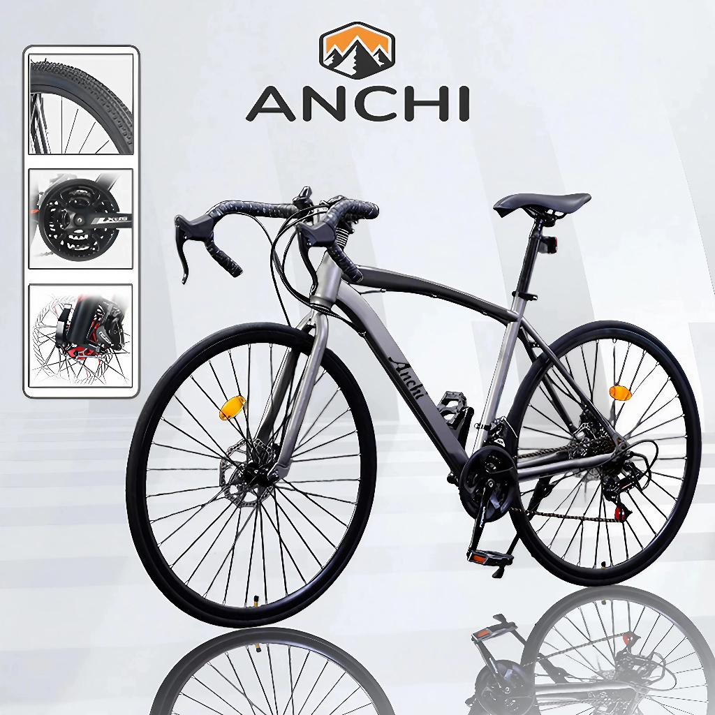 ANCHI จักรยานเสือหมอบ จักรยานเสือภูเขา จักรยาน 26 นิ้ว 700C เกียร์ 21สปีด จักรยานผู้ใหญ่