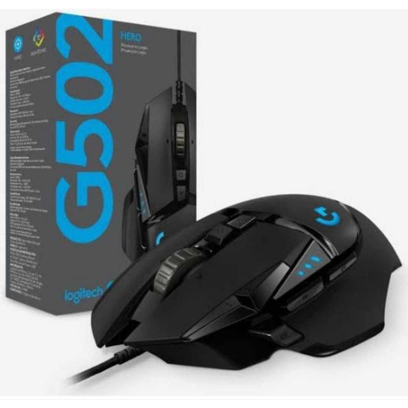 (ราคาส่ง) Logitech G502 Hero High Performance Gaming Mouse 25,600 DPI (เมาส์เกมมิ่ง Hero เซ็นเซอร์ ประสิทธิภาพสูง)