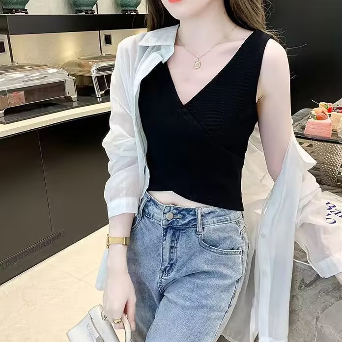fashiongirl1688  เสื้อกล้ามครอปตัวเด็ด เซ็กซี่เบาๆผ้าฝ้ายเกรดดีใส่แล้วสบายสุดๆ สามารถแมทได้กับทุกลุค