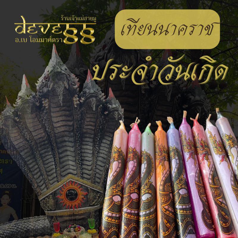 เทียนพญานาคราช ประจำวันเกิด 9 สี🕯️✨