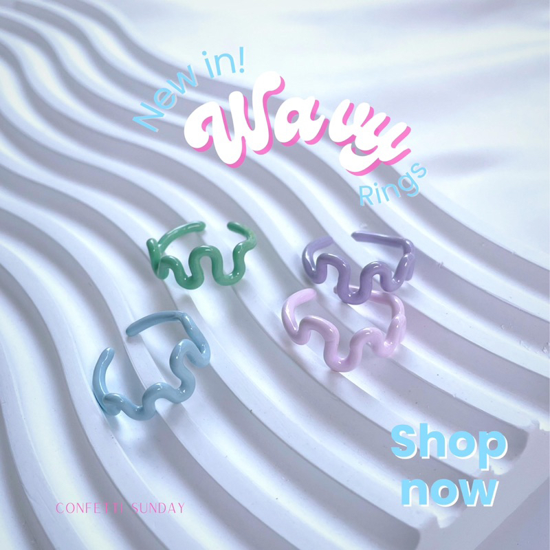 Confetti Sunday Wavy Ring