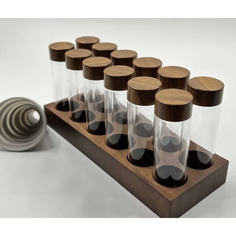 Zentis : ชุดหลอดแก้วฐานไม้