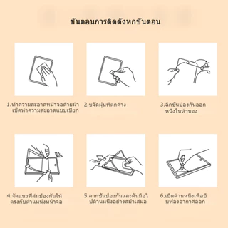 ฟิล์มกระดาษ paperlike for Air4/5 10.9 Mini1/2/3/4/5/6 gen5/6/7/8/9 10.2 แอร์1/2 9.7 โปร10.5นิ้ว pro11 2020 ฟิล์ม ไอแพด