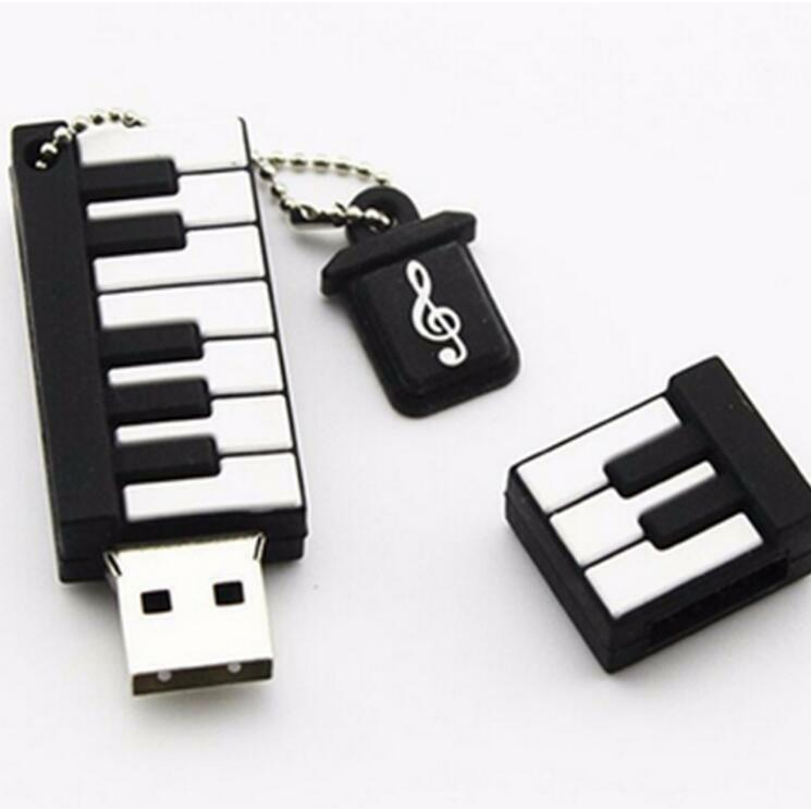 การ์ตูนเปียโน 1TB 128GB 64GB 32GB 16GB 8GB USB แฟลชไดรฟ์หน่วยความจำหน่วยความจำที่เชื่อถือได้ USB 2.0