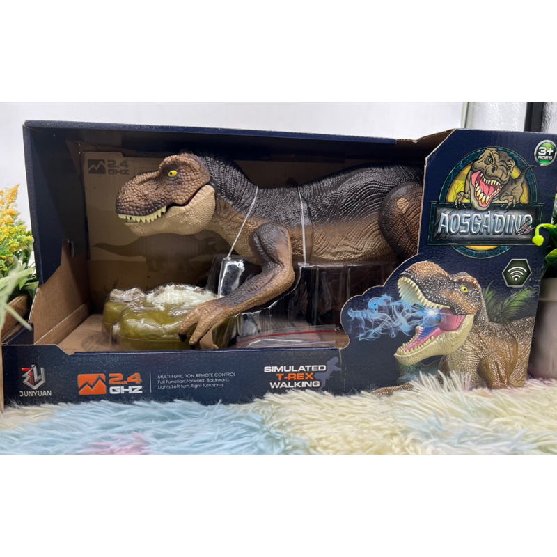 Dinosour ไดโนเสาร์ ไดโนเสาร์บังคับรีโมทคอนโทล ทีเร็กซ์ T-rex ไดโนเสาร์เสมือนจริง ไดโนเสาร์เดินหน้า~ถอยหลังได้QX040