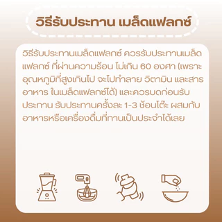 เมล็ดแฟลกซ์ สีน้ำตาล ออร์แกนิค ( Organic Brown Flax Seed ) ขนาด 100 กรัม
