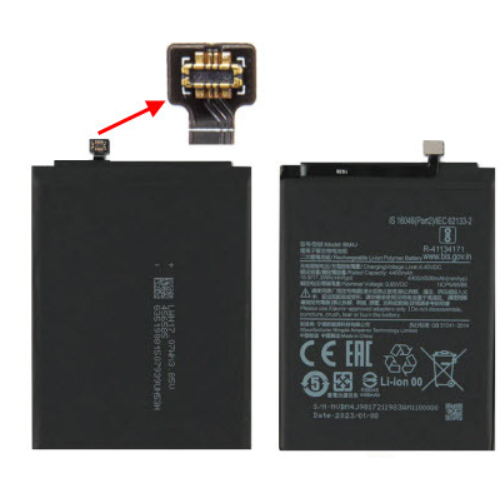 แบตเตอรี่ Xiaomi Redmi Note 8 Pro (BM4J) 6.5x8.5 cm. 4500 mAh.