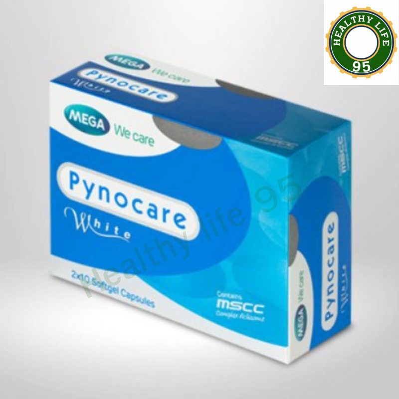 MEGA We care เมก้าวีแคร์ PYNOCARE WHITE 20 's ไพโนแคร์ ไวท์ ผลิตภัณฑ์เสริมอาหาร 20 เม็ด