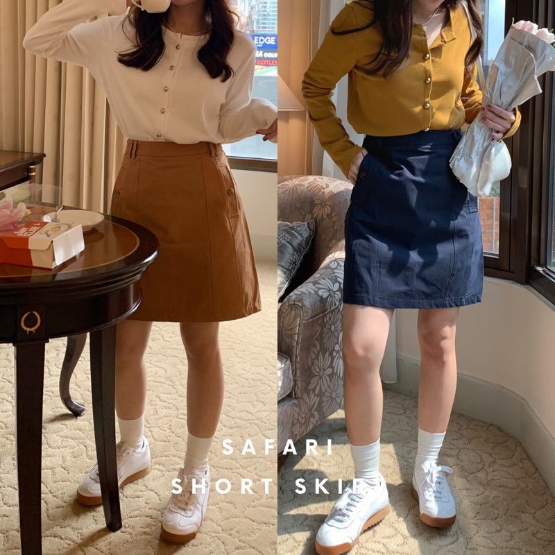 SOMEDRESS | Safari Short Skirt กระโปรงทรงเอเอวสูง