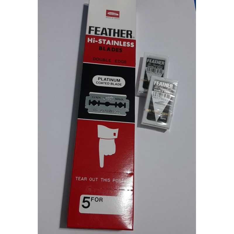 ใบมีดโกน แบบ 2 คม ยี่ห้อ Feather ของแท้ ( Made in Japan ) รูปที่ 4