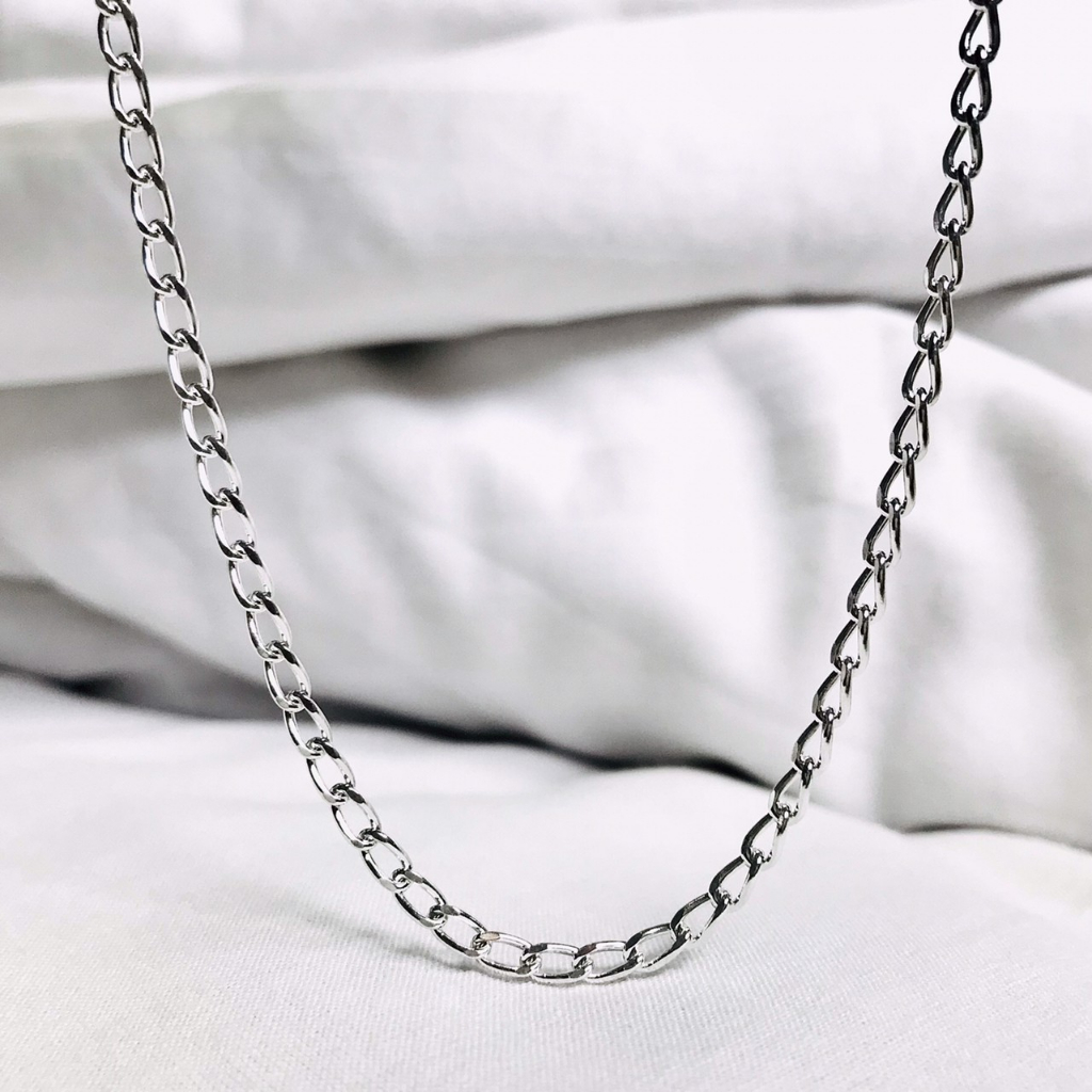 [ส่งฟรีไม่ต้องใช้โค้ด] Silver Gallery BGN0001 Figaro 0+1 Chain [FG081] สร้อยคอเงินแท้ สร้องเงิน 92.5