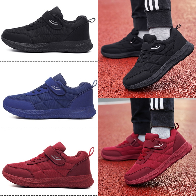 SPORT-111 รองเท้าผ้าใบน้ำหนักเบามาก สวมใส่ง่าย รุ่นแถบเมจิลอกแปะ พื้นสูง 5 ซม. มี 3 สี ไซส์ 36-43