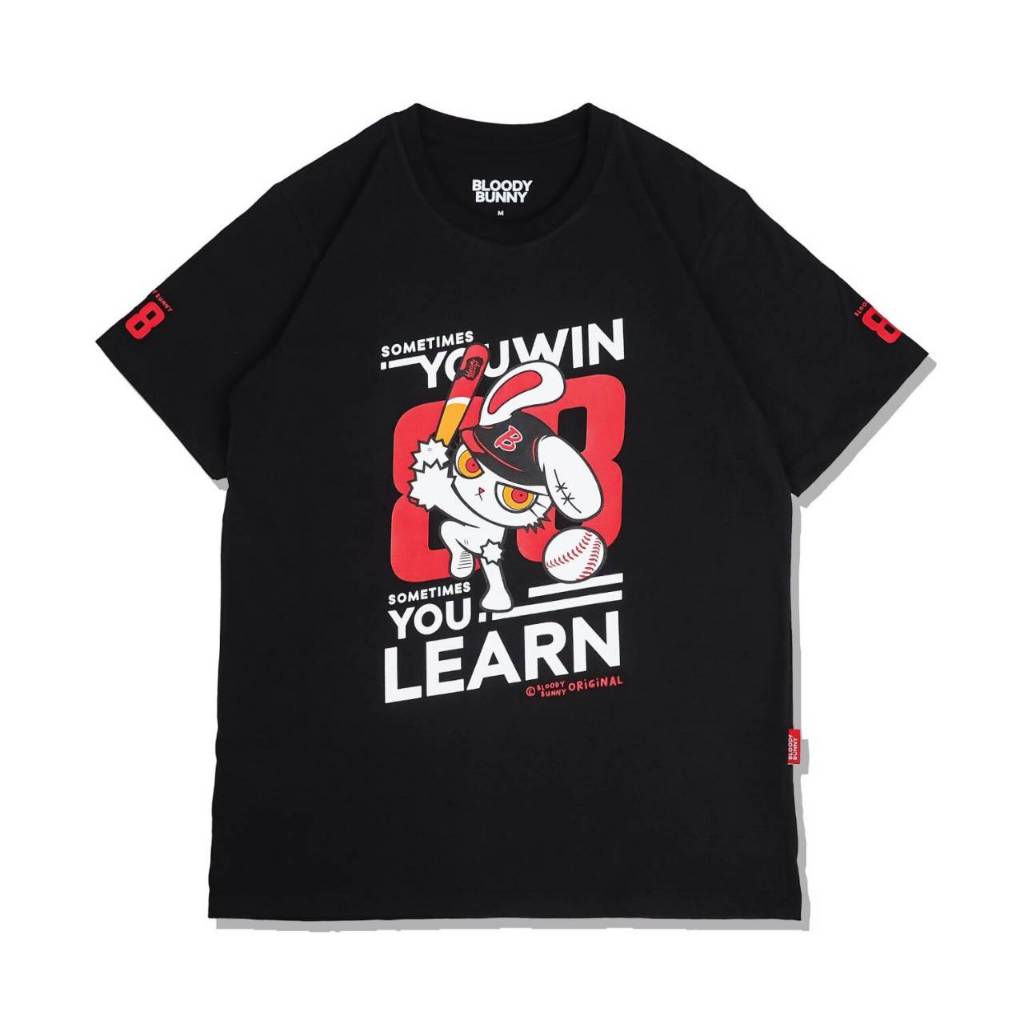 เสื้อยืด ลาย BLOODY BUNNY (SPORT BASEBALL / BLACK) T-SHIRT
