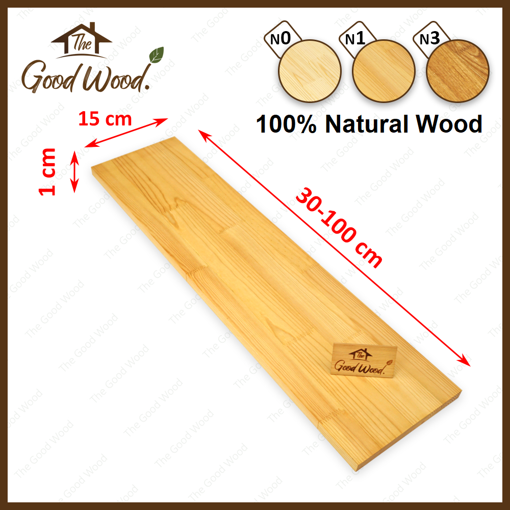 (จัดส่ง 1-2 วัน) ชั้นวางของ ไม้สน หนา 15 mm.กว้าง 30 cm. x ยาว 30-100 cm. AA ต่อฟันปลา ไม้สนนอกประสาน ชั้นวางหนังสือ