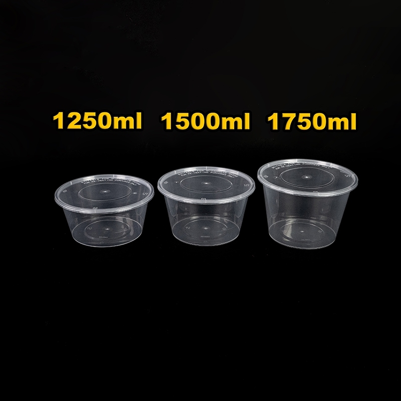เป็นลัง(200ชิ้น)ถ้วยใส่อาหารพลาสติก1250/1500/1750ml