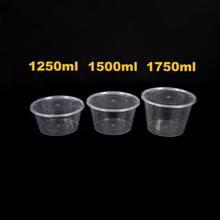 (ยกลัง)(200ชิ้น)ถ้วยใส่อาหารพลาสติก1250/1500/1750ml